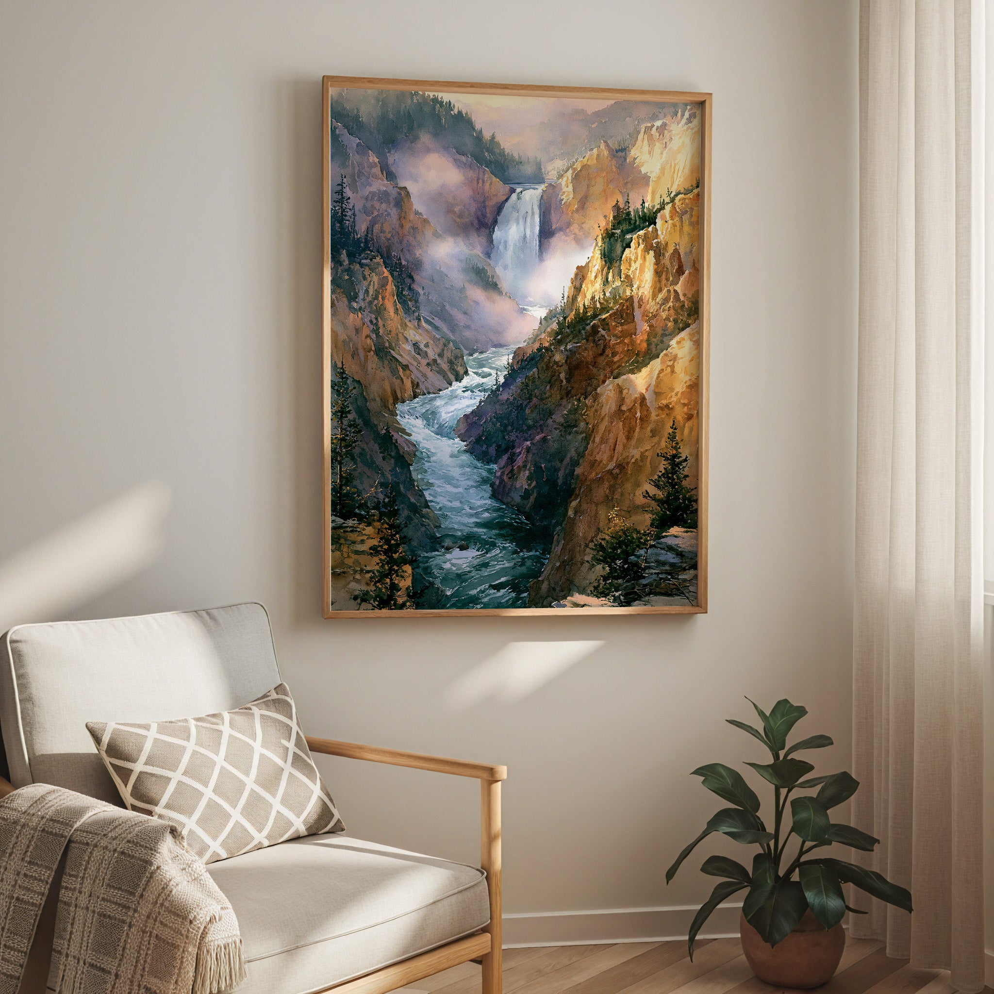 Yellowstone National Park Watercolor Art