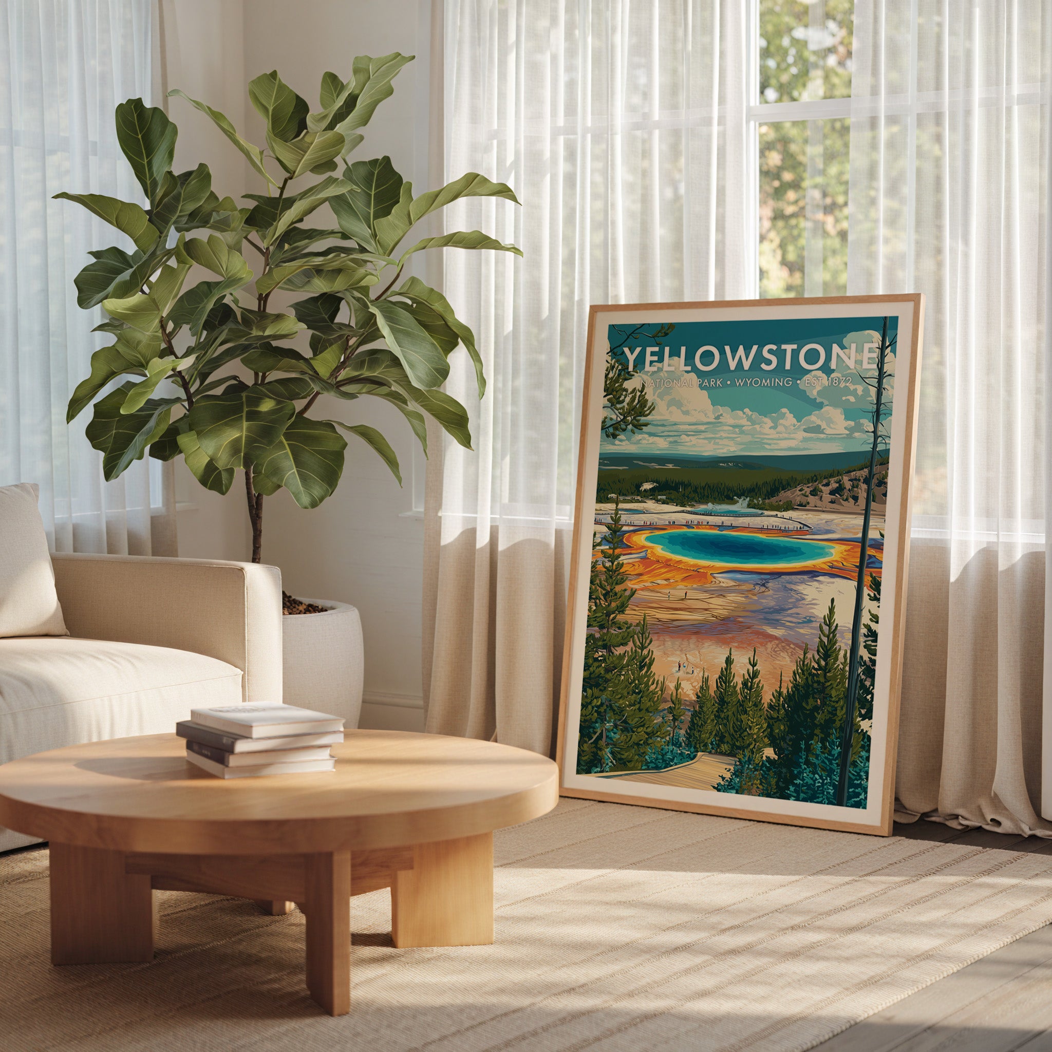 Retro Yellowstone National Park Print