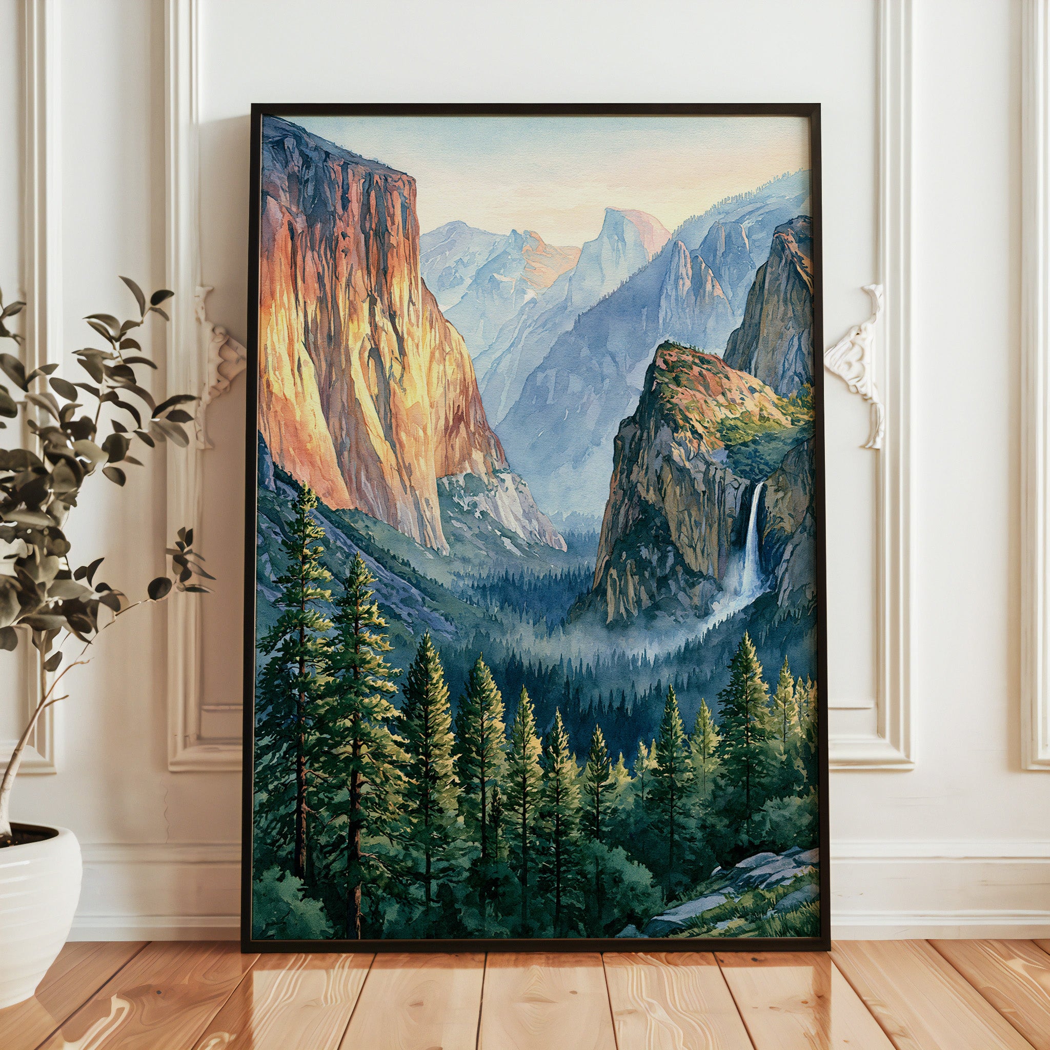 Yosemite National Park Watercolor Art