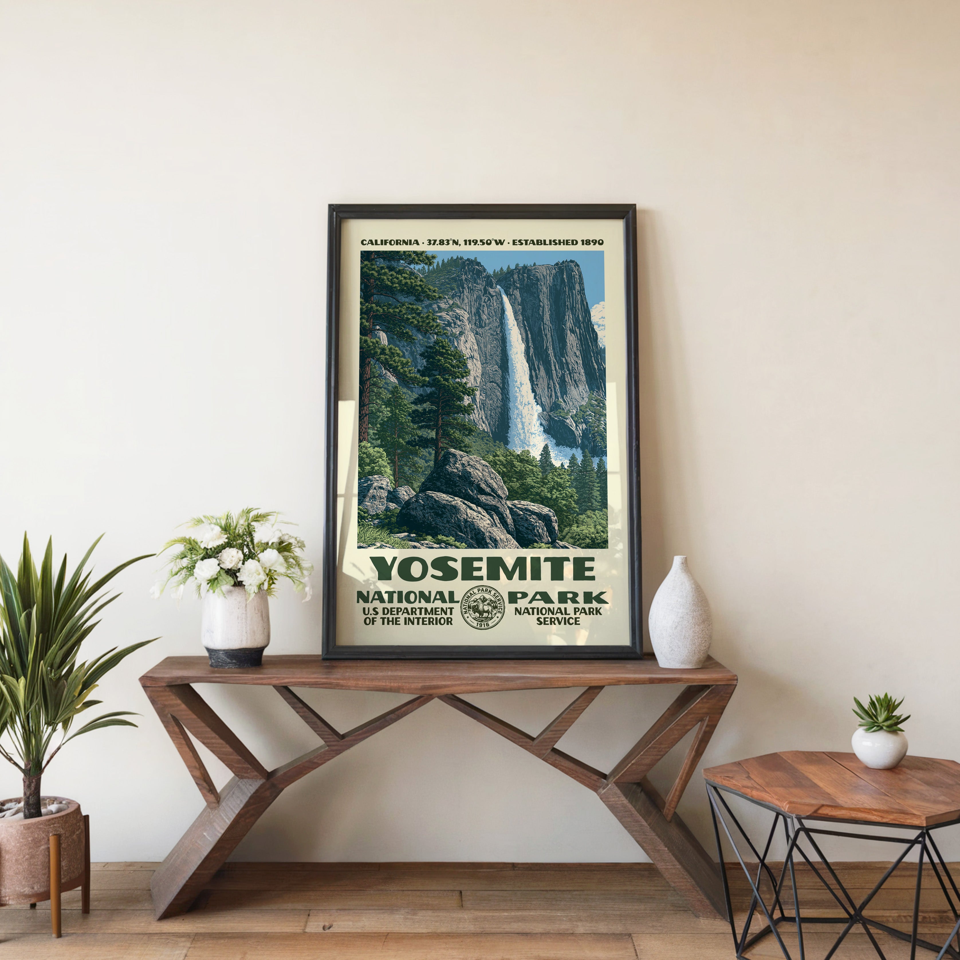 Yosemite National Park Vintage WPA Art