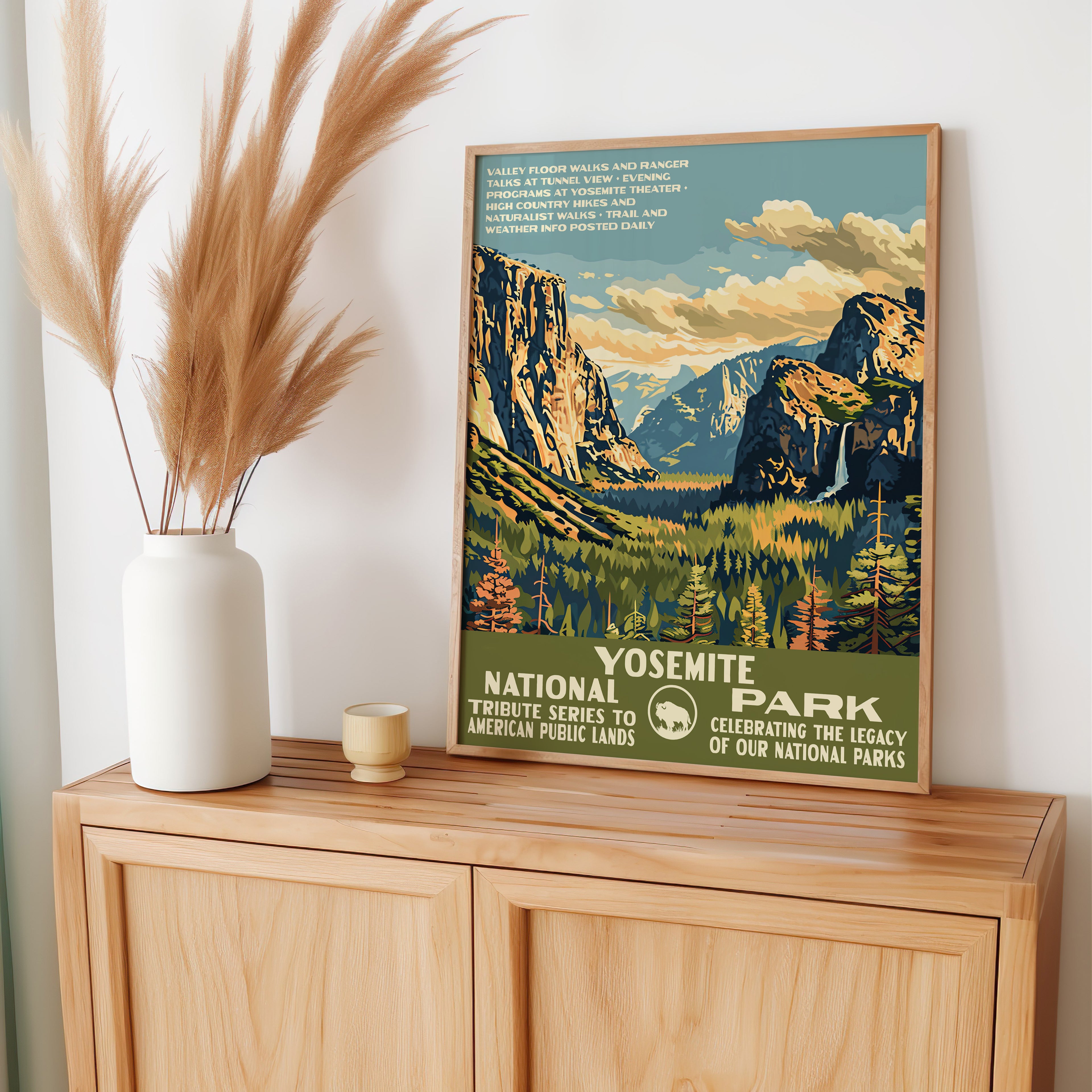 Yosemite National Park Vintage WPA Art