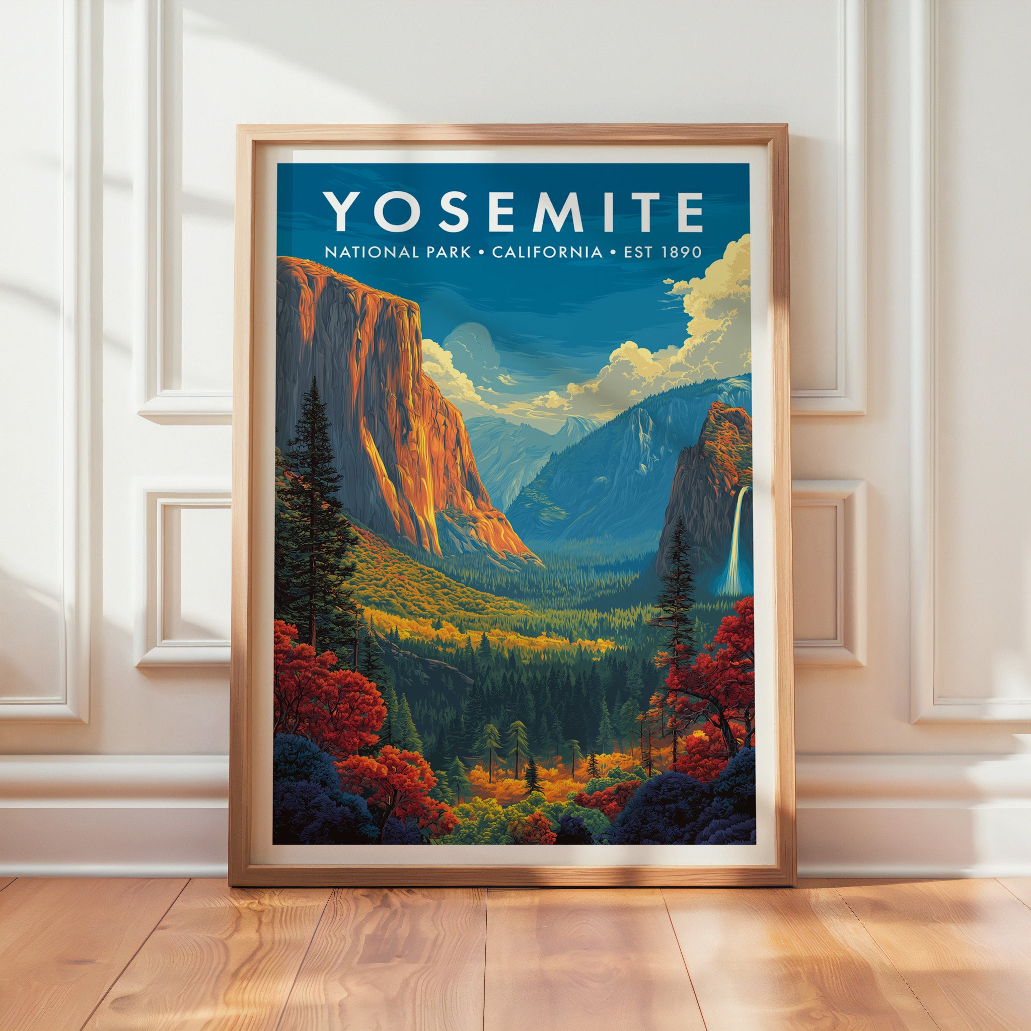 Retro Yosemite National Park Print
