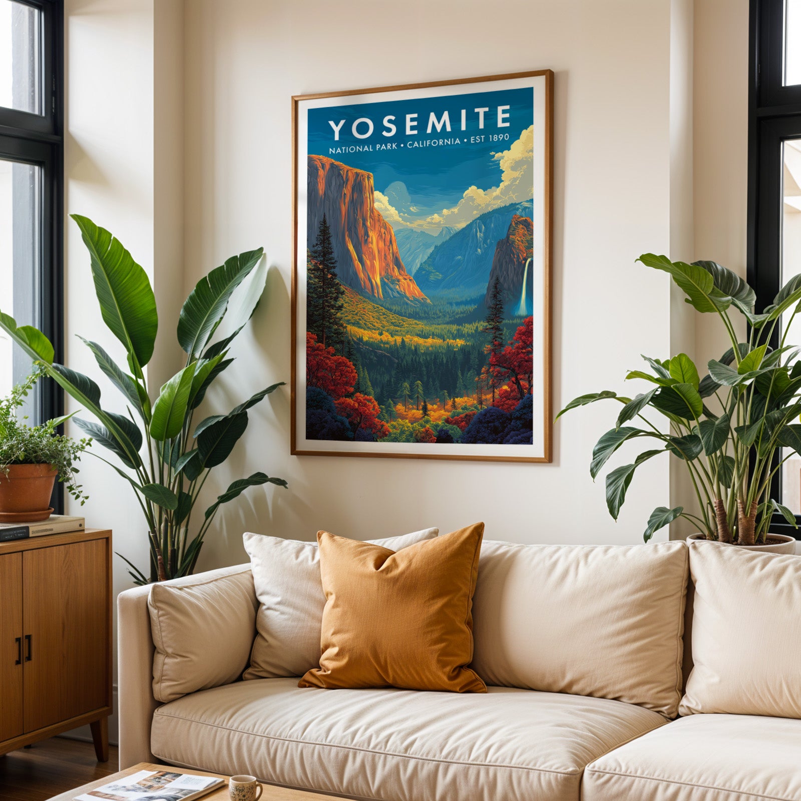 Retro Yosemite National Park Print
