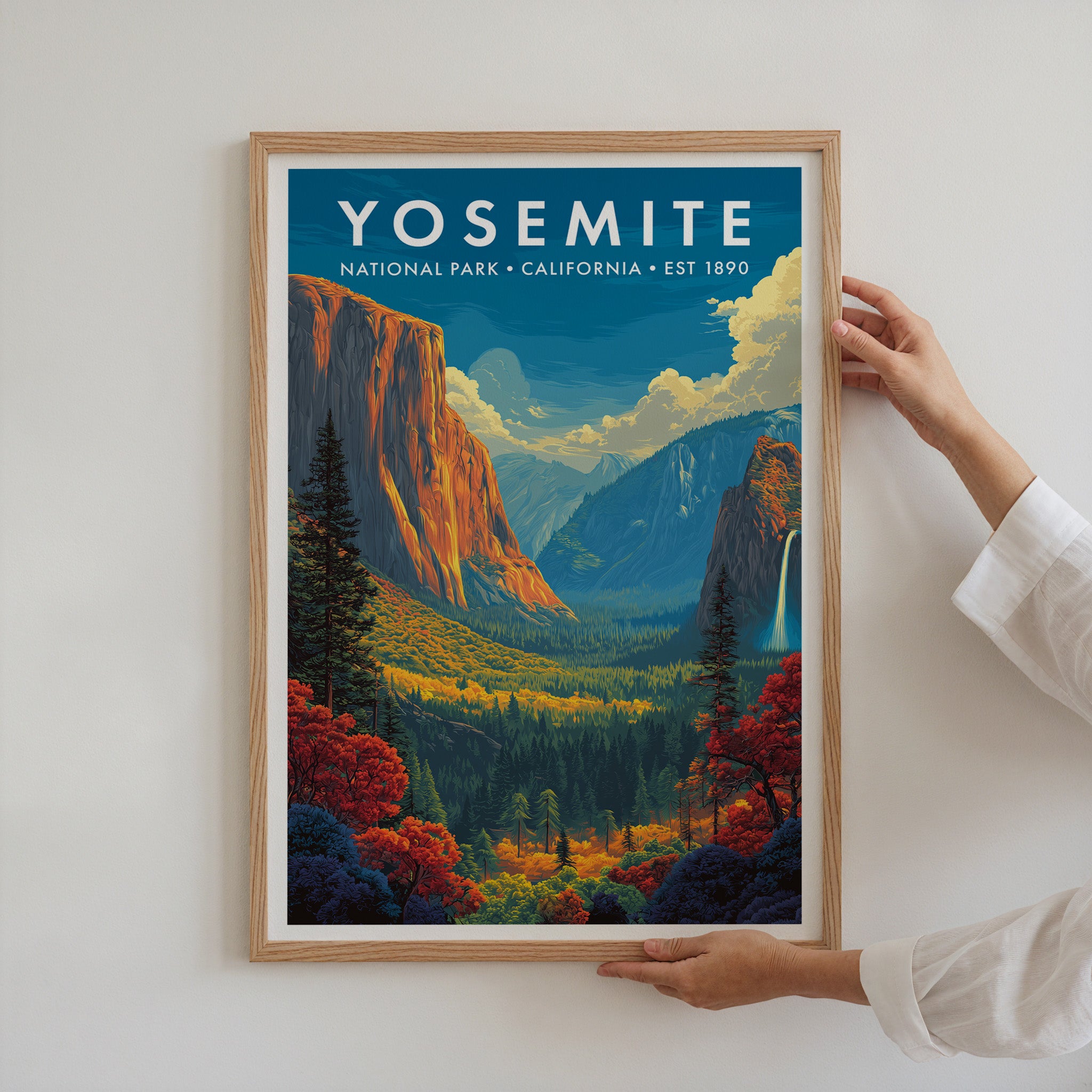 Retro Yosemite National Park Print