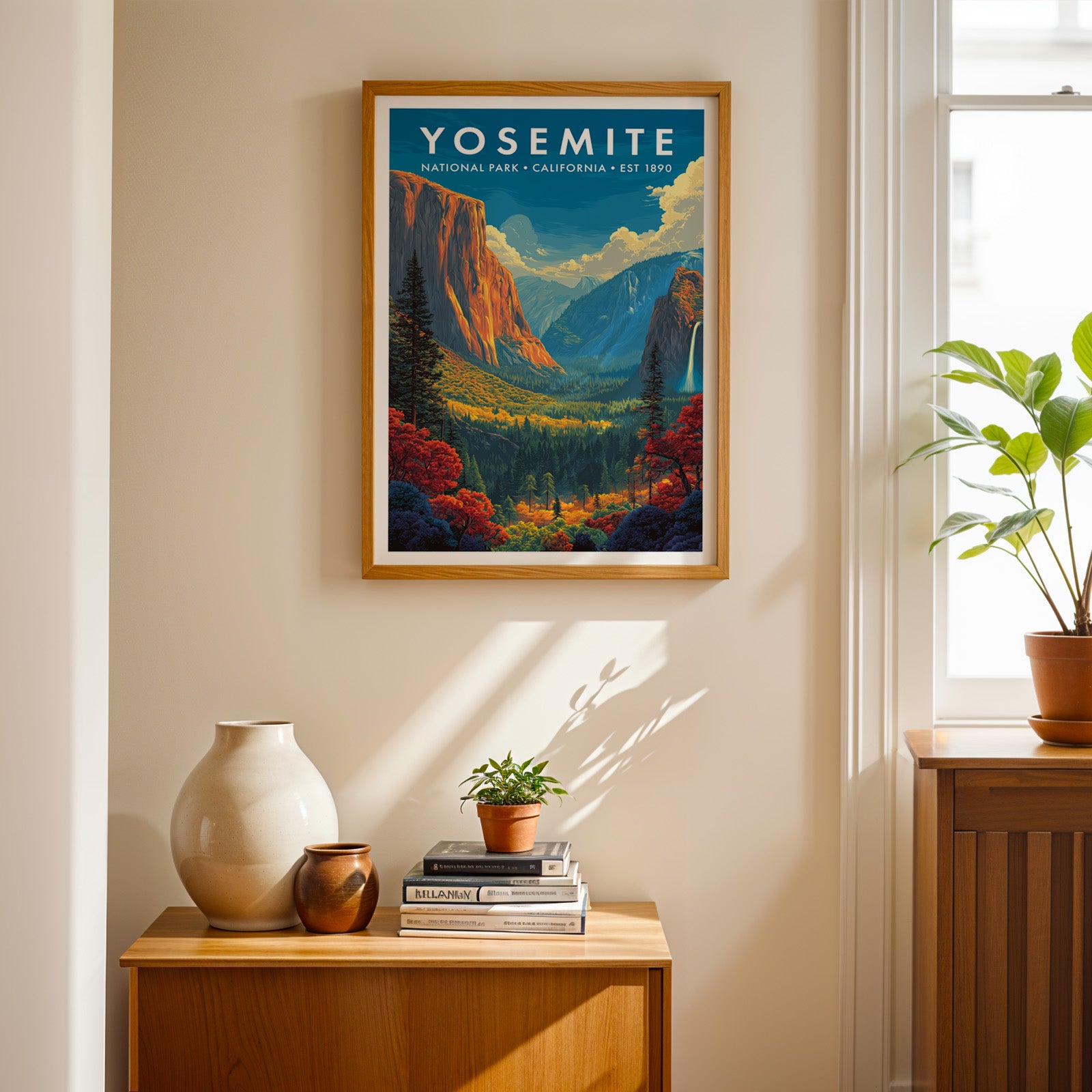 Retro Yosemite National Park Print