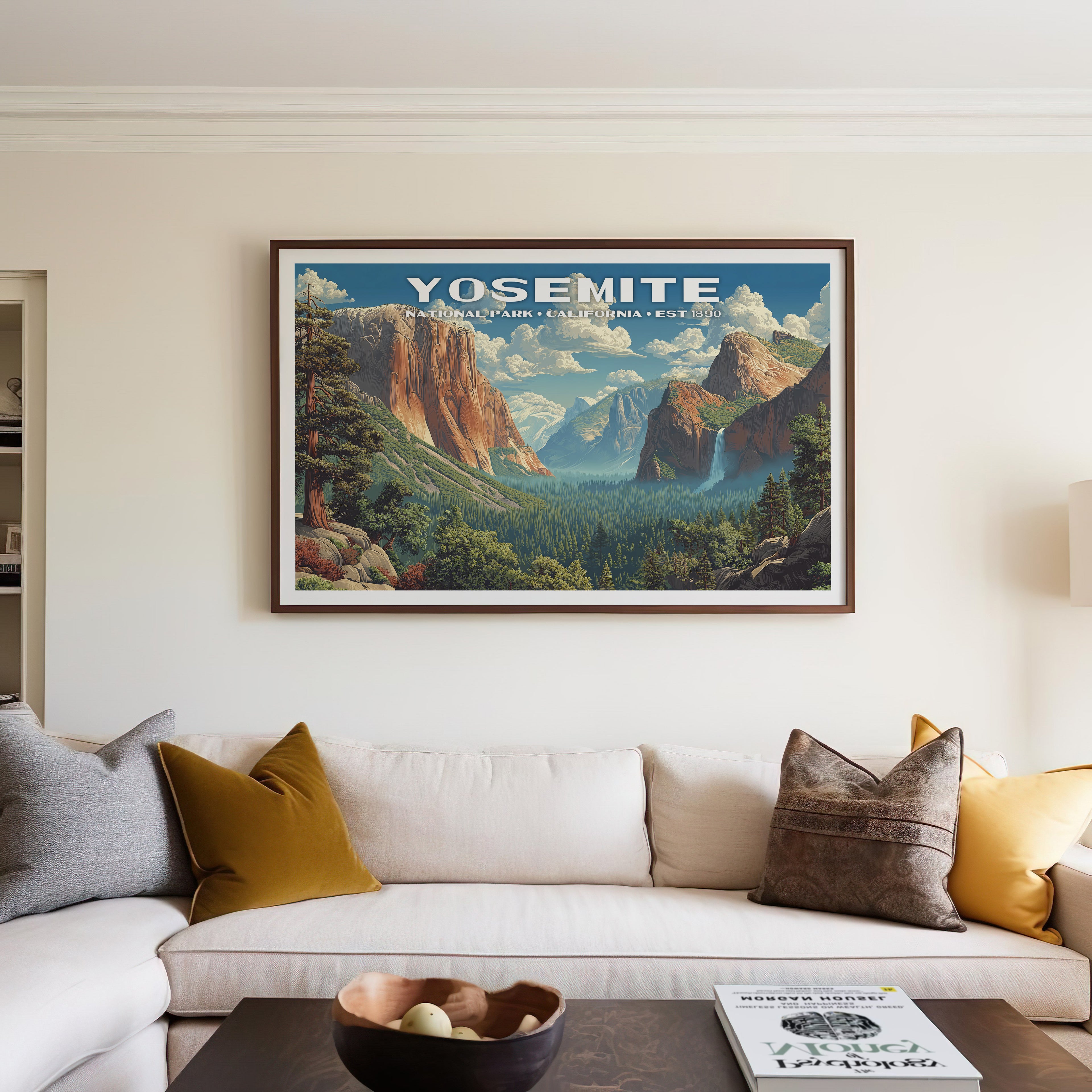 Yosemite National Park Horizontal Vintage Art