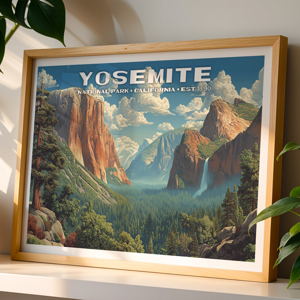 Yosemite National Park Horizontal Vintage Art