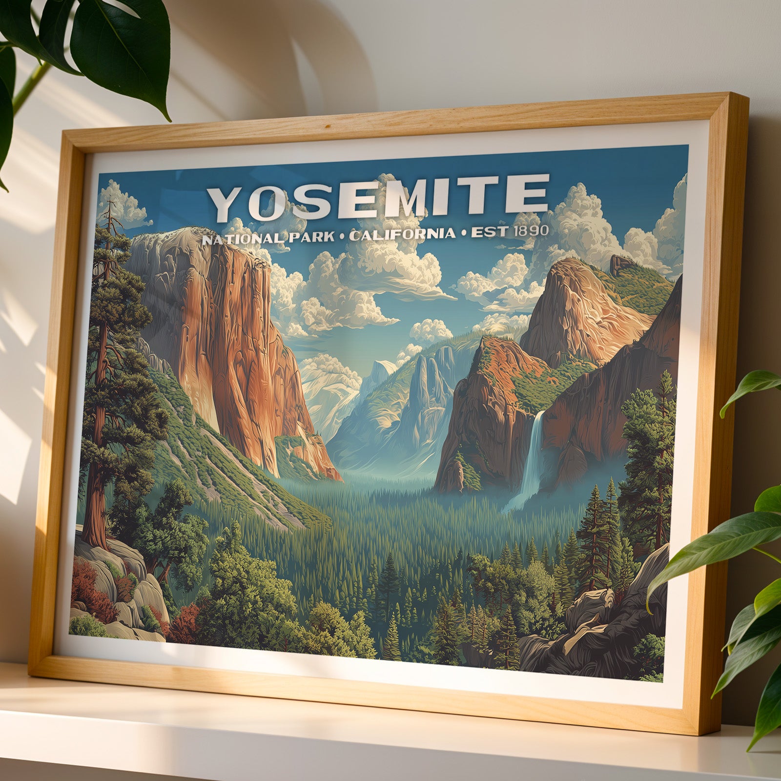 Yosemite National Park Horizontal Vintage Art
