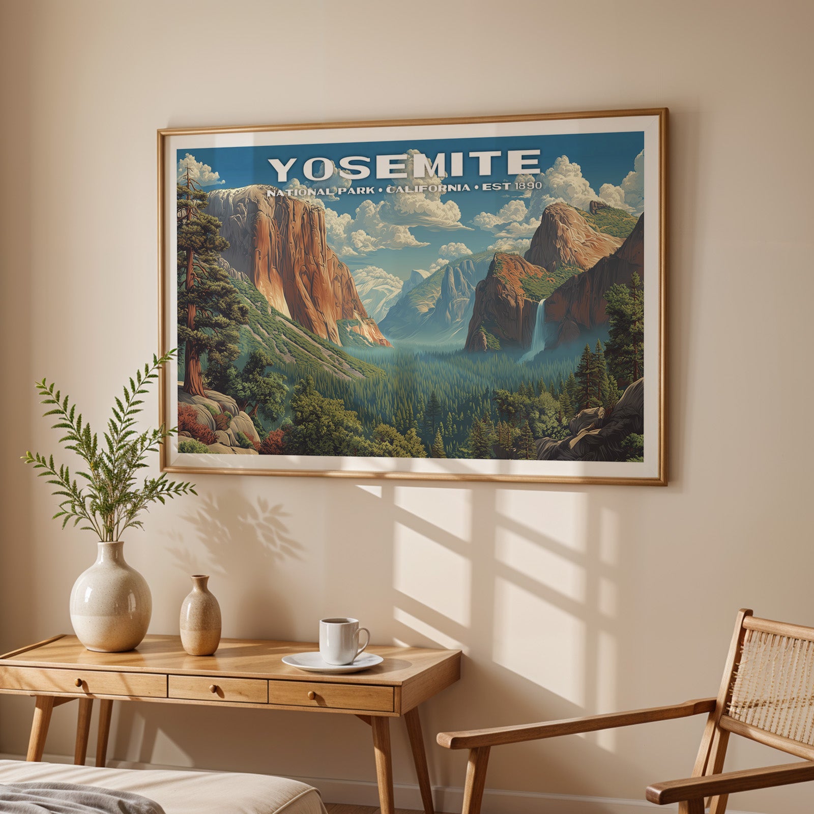 Yosemite National Park Horizontal Vintage Art