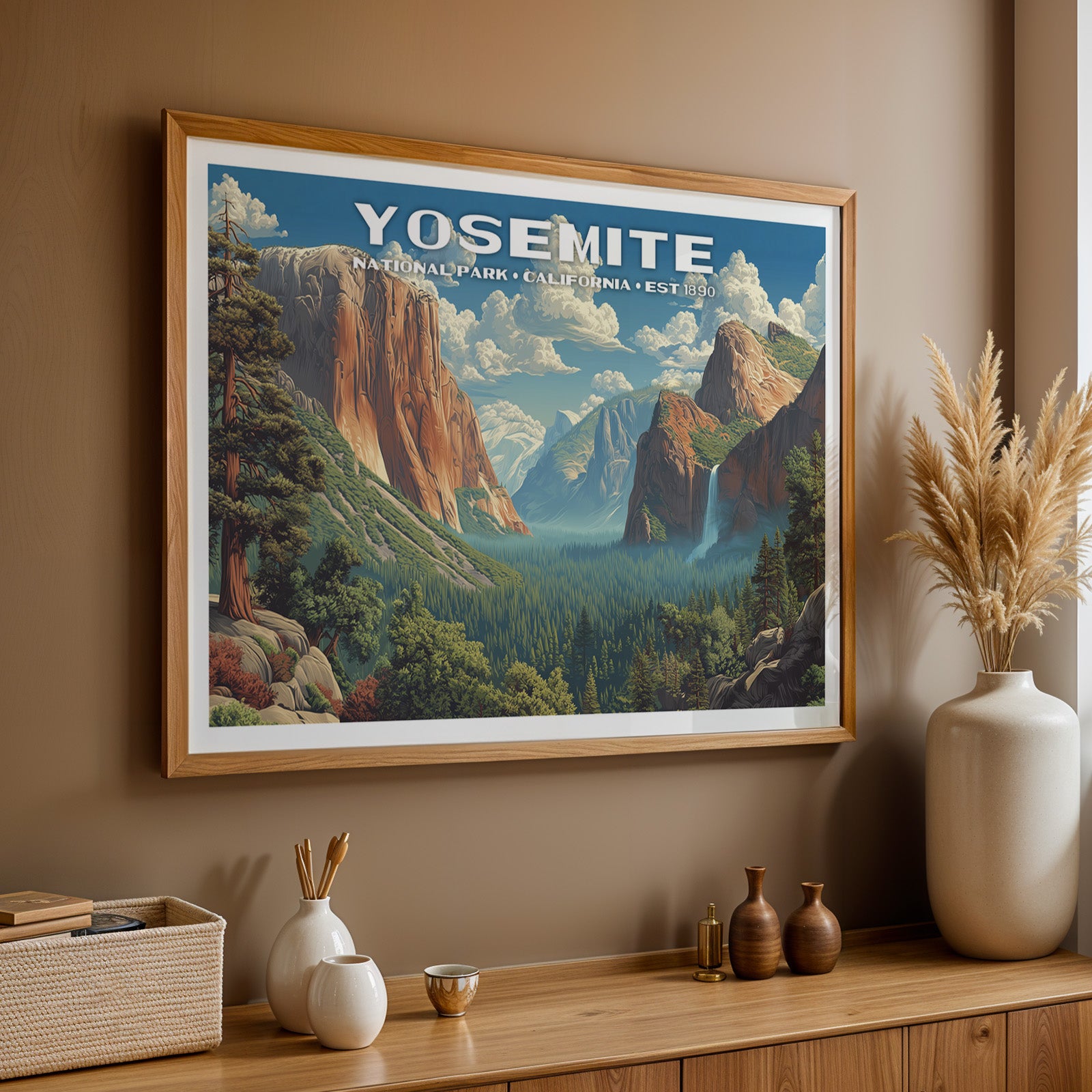 Yosemite National Park Horizontal Vintage Art