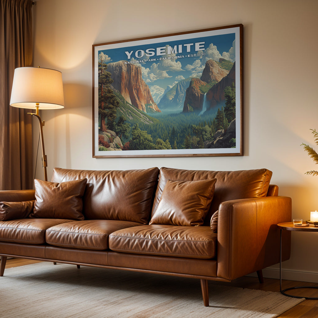 Yosemite National Park Horizontal Vintage Art