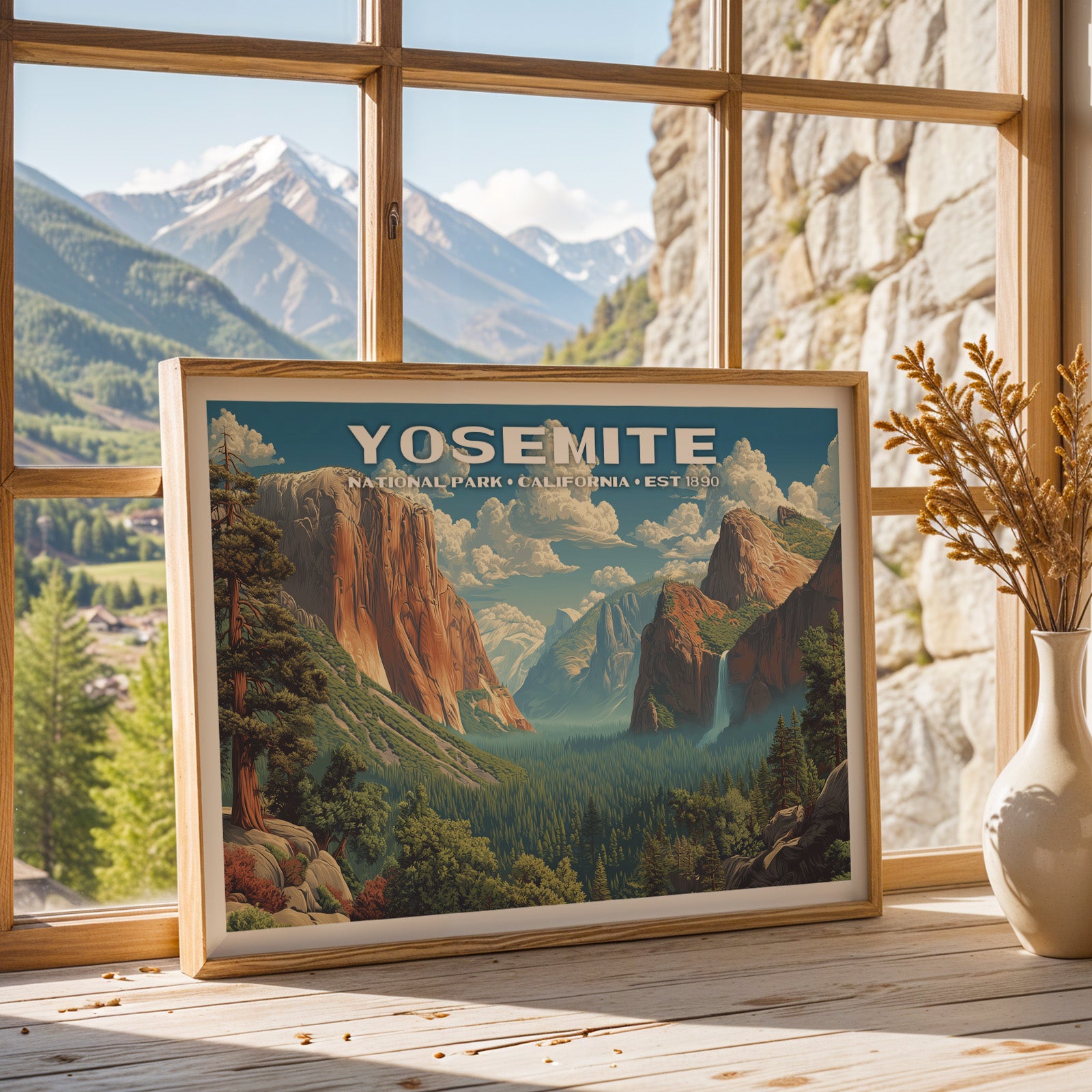Yosemite National Park Horizontal Vintage Art