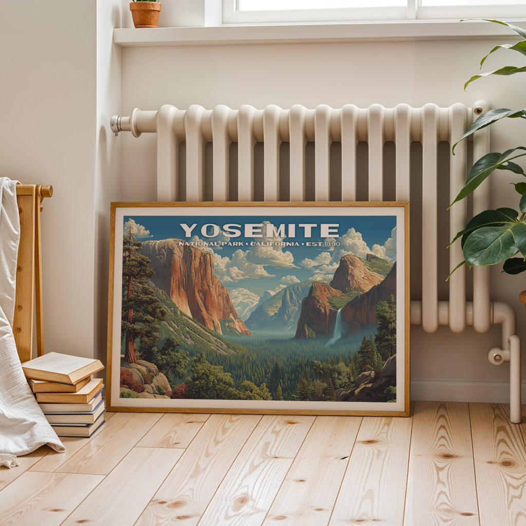 Yosemite National Park Horizontal Vintage Art