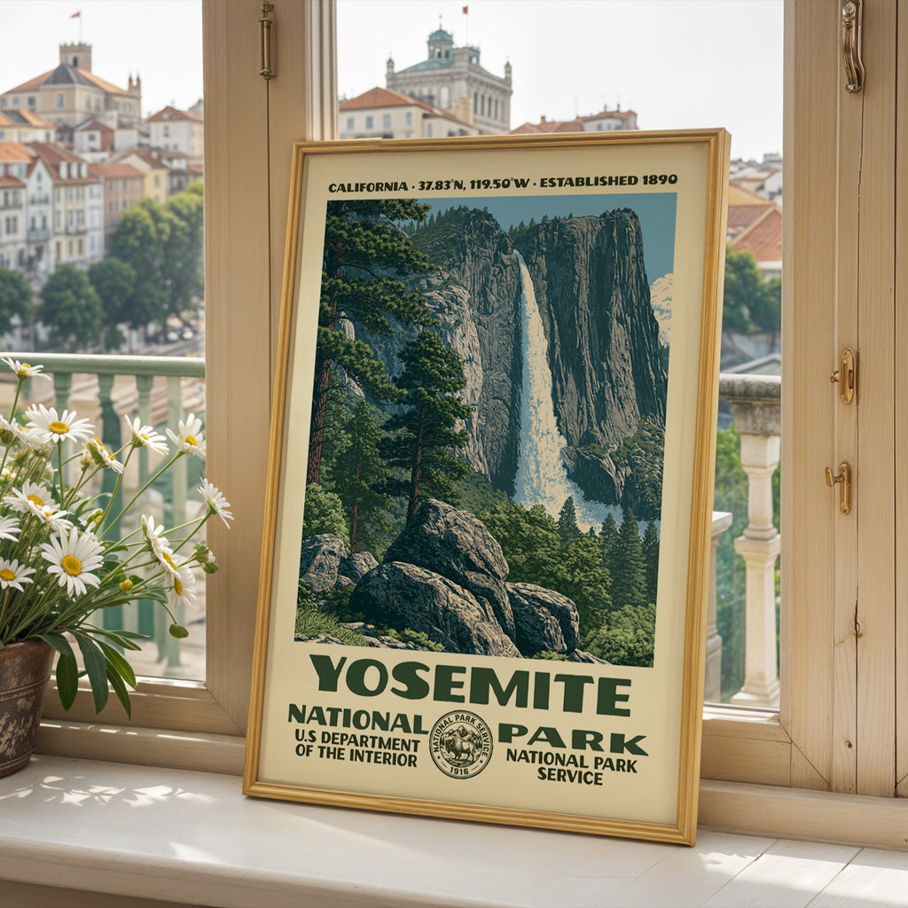 Yosemite National Park Vintage WPA Art