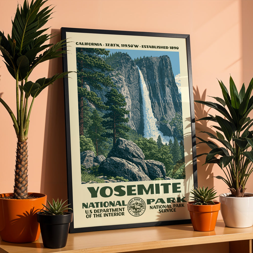 Yosemite National Park Vintage WPA Art