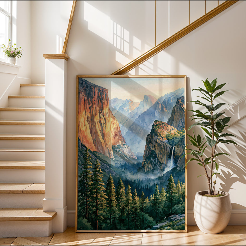 Yosemite National Park Watercolor Art