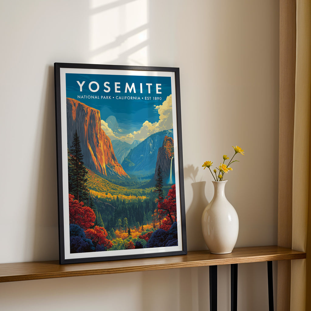 Retro Yosemite National Park Print