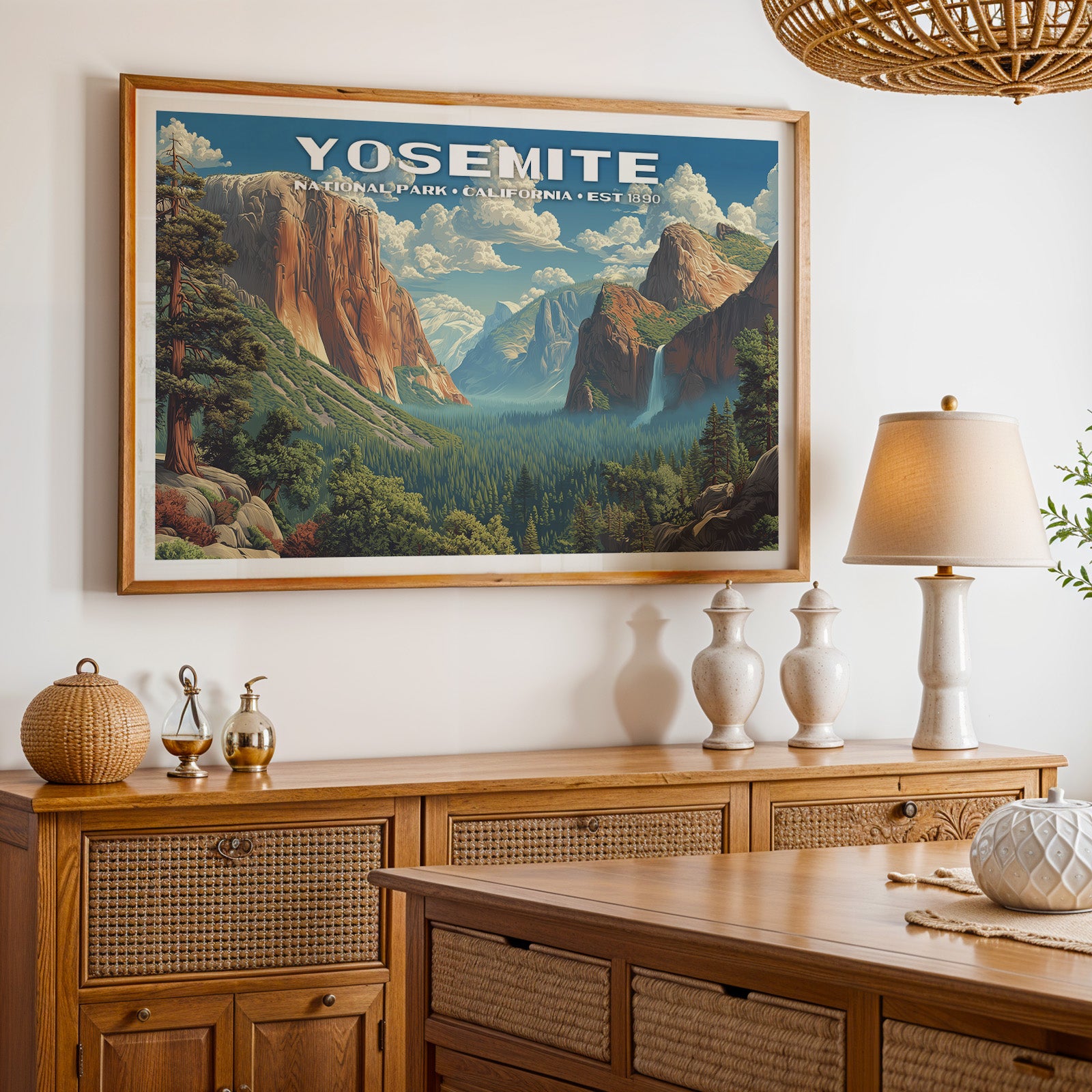 Yosemite National Park Horizontal Vintage Art
