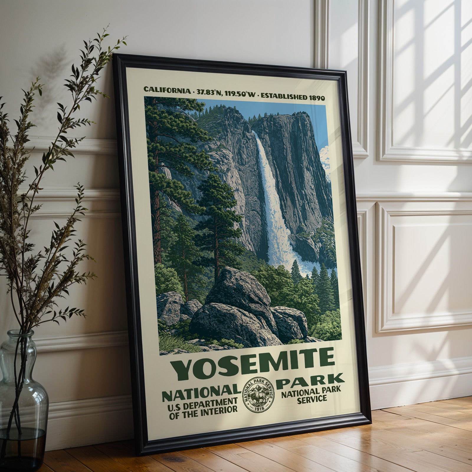 Yosemite National Park Vintage WPA Art