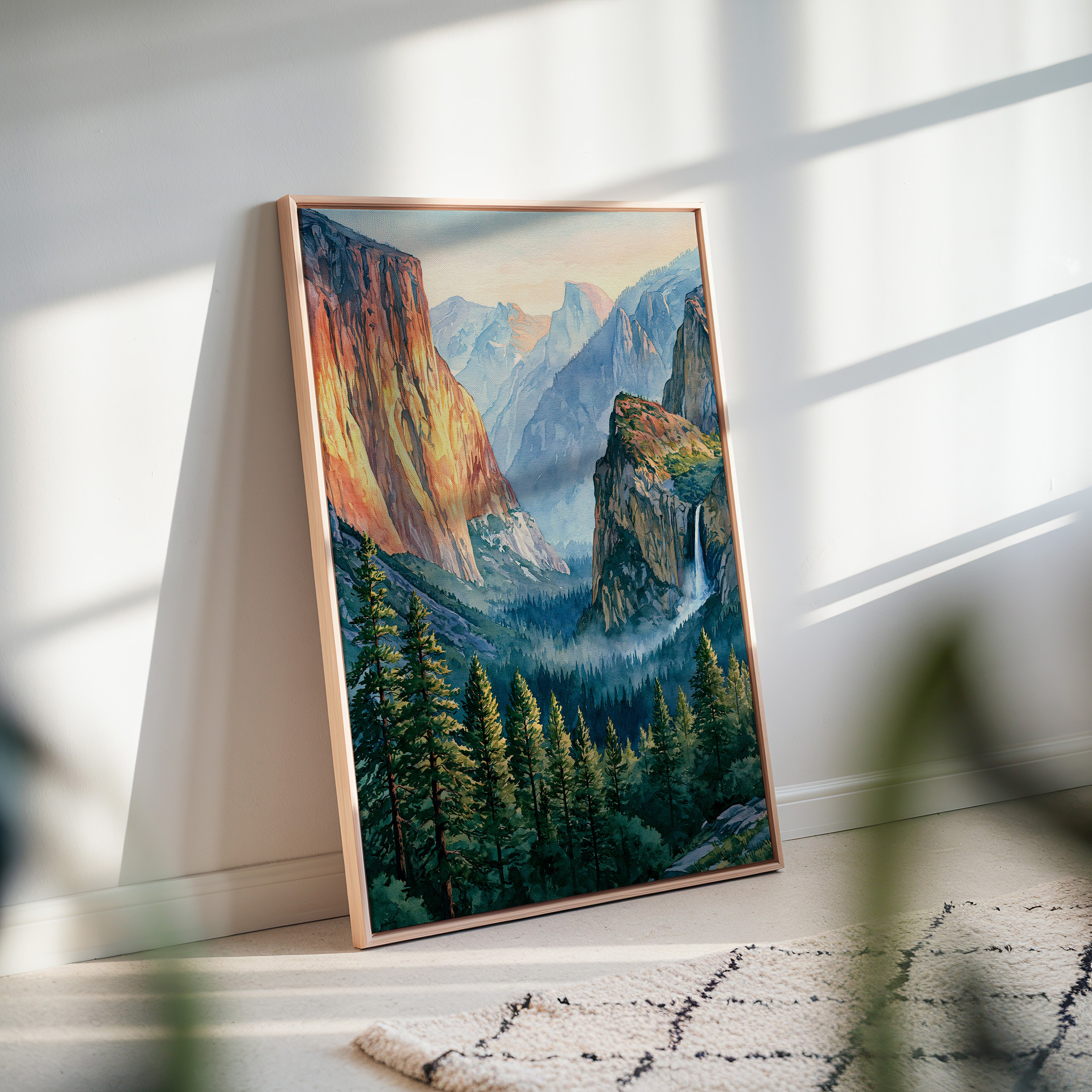 Yosemite National Park Watercolor Art