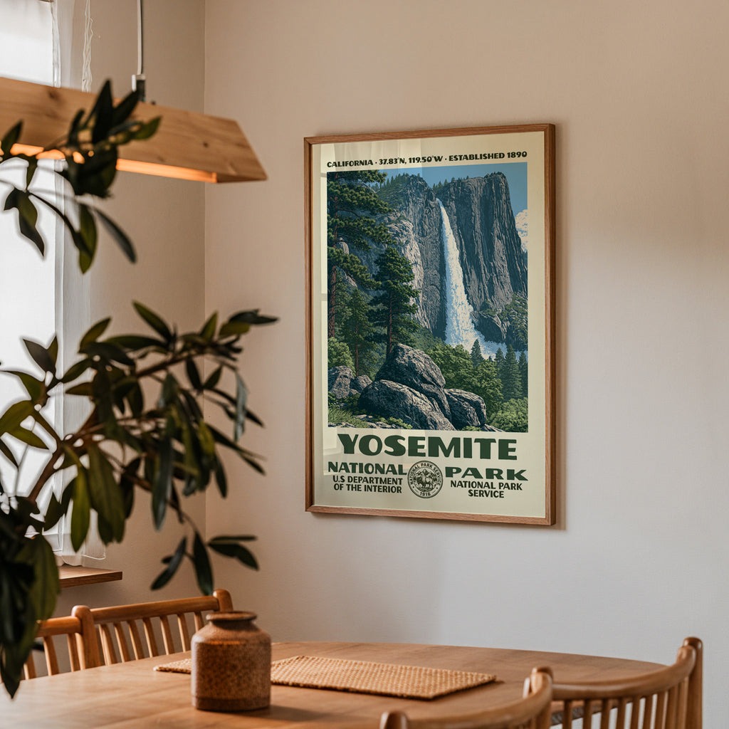 Yosemite National Park Vintage WPA Art