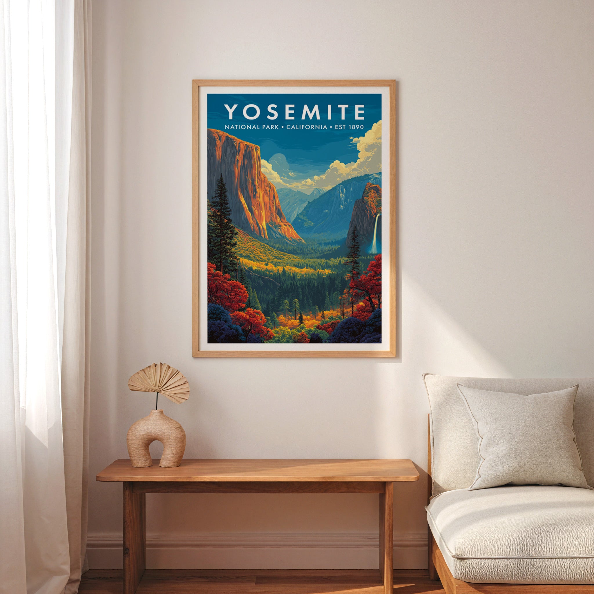 Retro Yosemite National Park Print