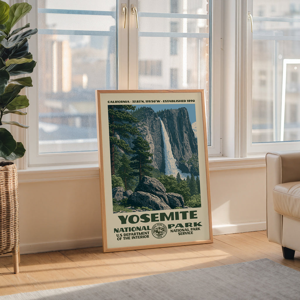 Yosemite National Park Vintage WPA Art