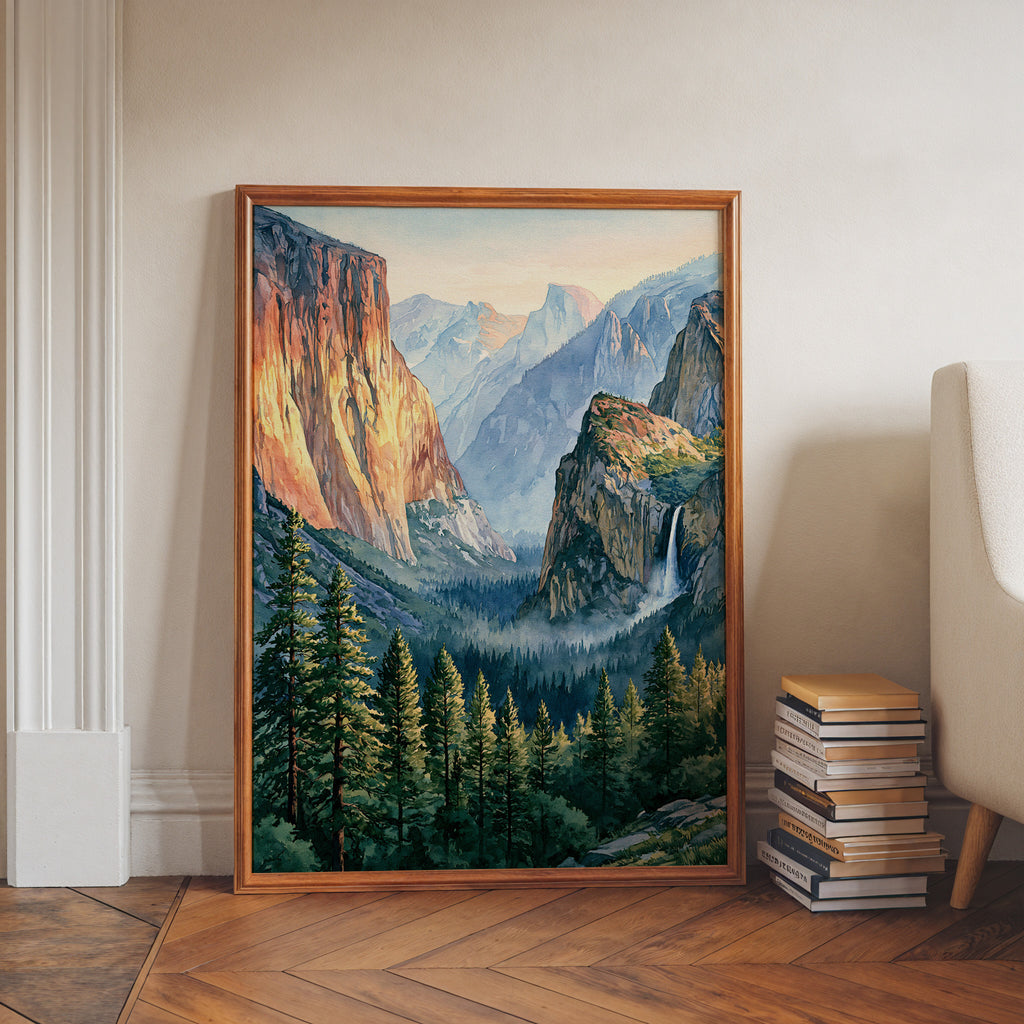 Yosemite National Park Watercolor Art