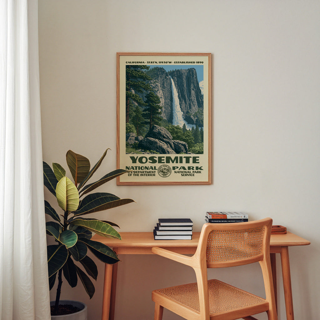 Yosemite National Park Vintage WPA Art