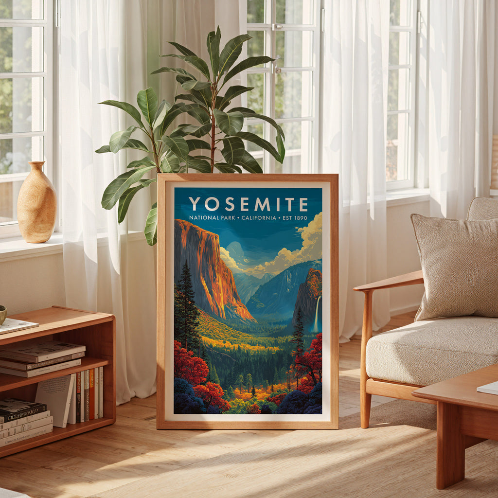 Retro Yosemite National Park Print