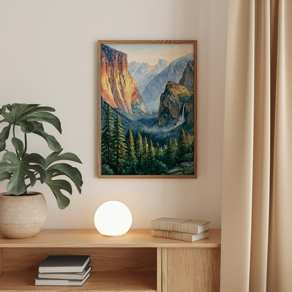Yosemite National Park Watercolor Art