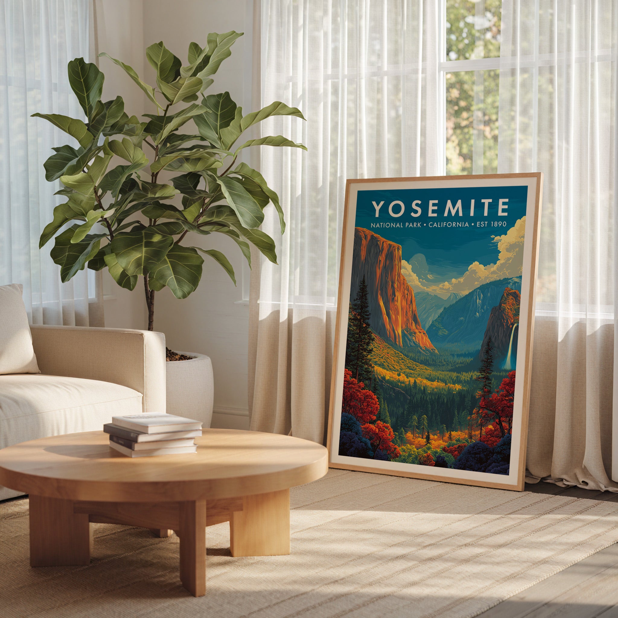 Retro Yosemite National Park Print