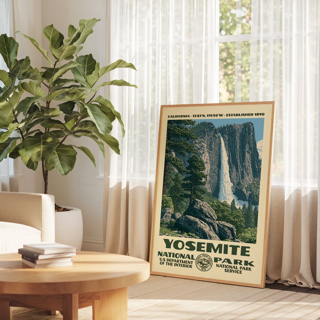 Yosemite National Park Vintage WPA Art