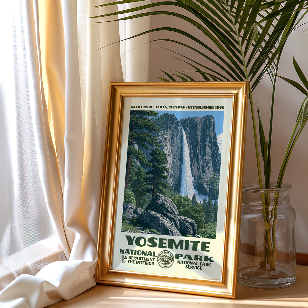 Yosemite National Park Vintage WPA Art