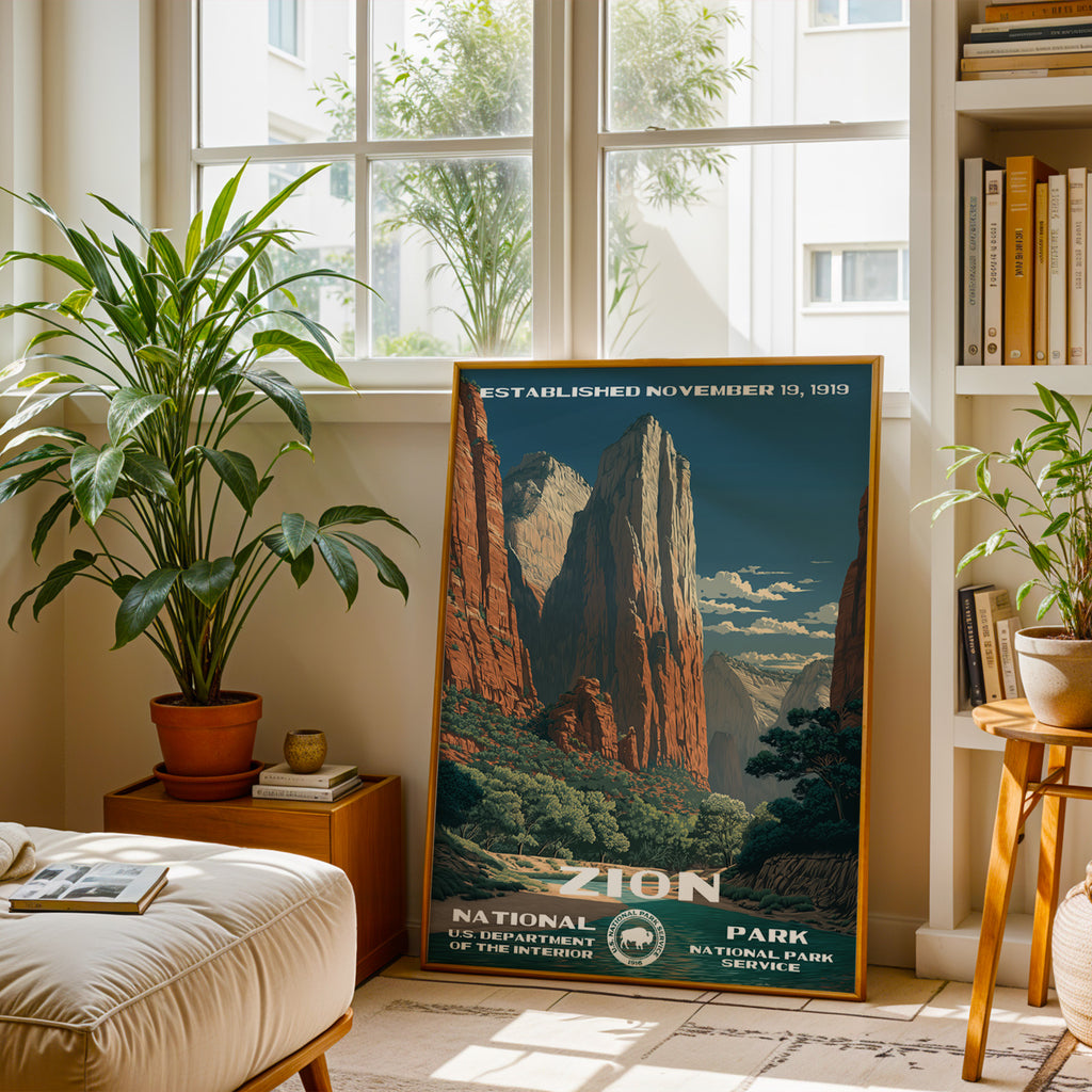 Zion National Park Vintage WPA