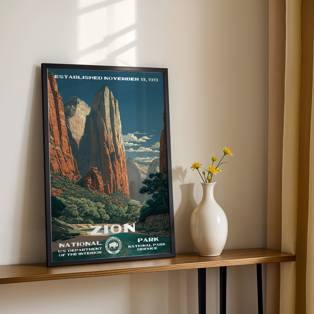 Zion National Park Vintage WPA
