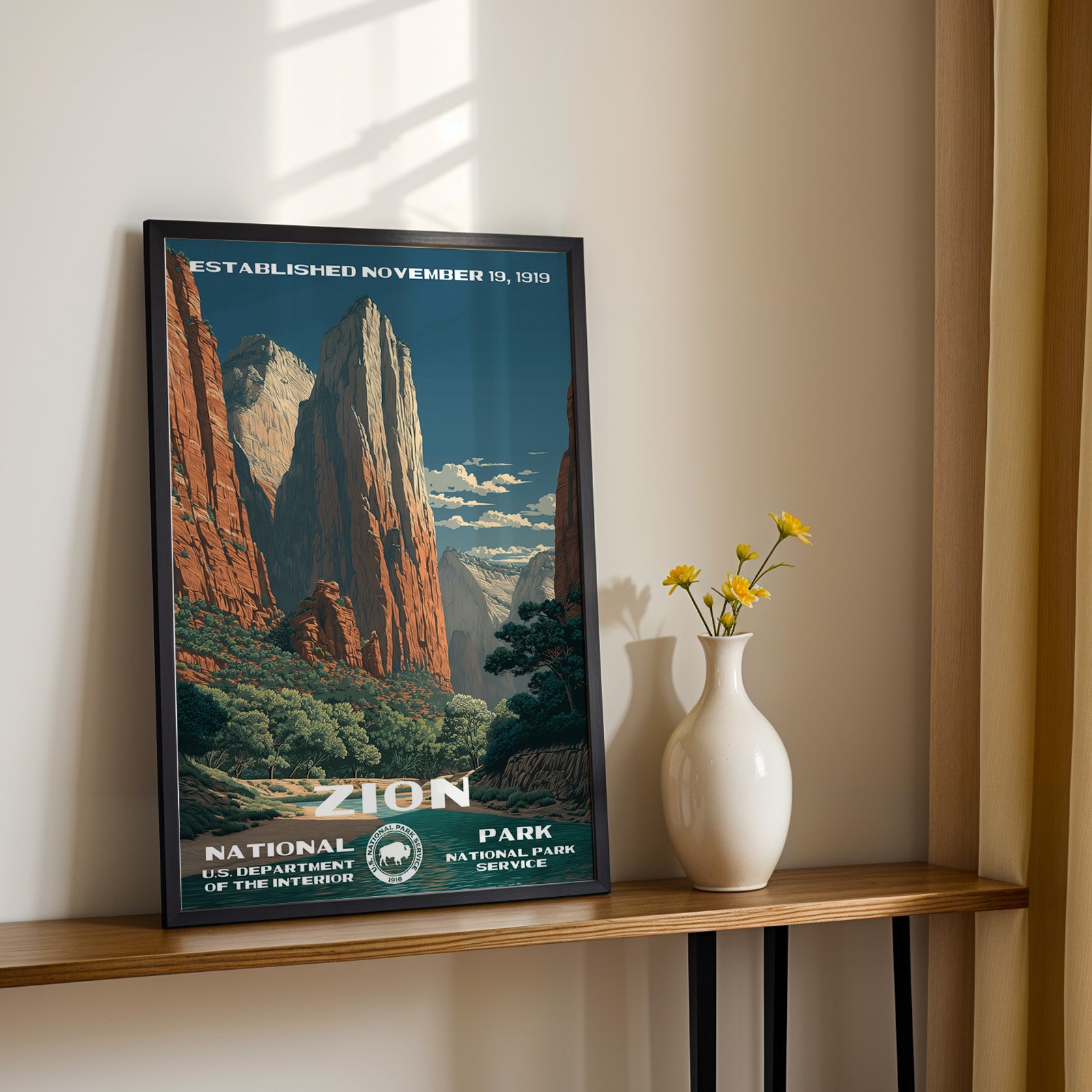 Zion National Park Vintage WPA