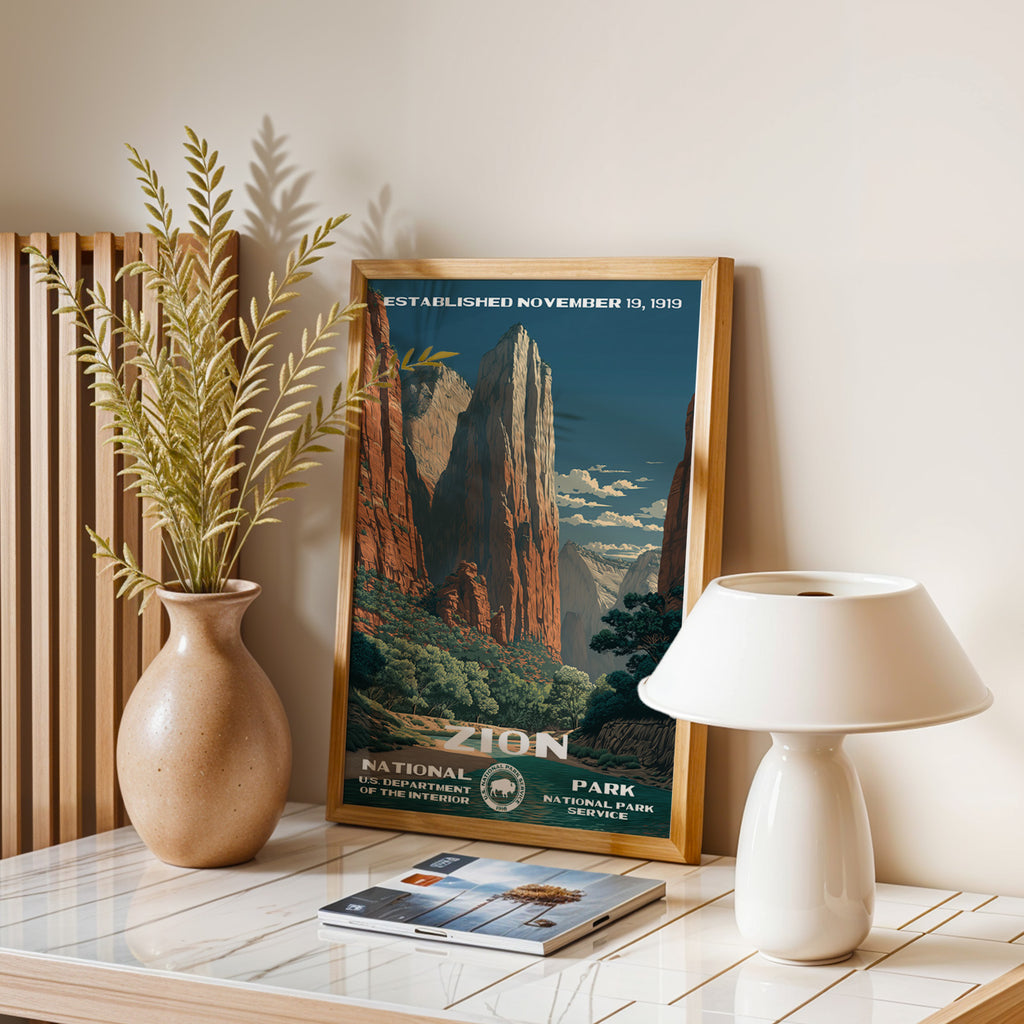 Zion National Park Vintage WPA