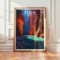 Retro Zion National Park Print