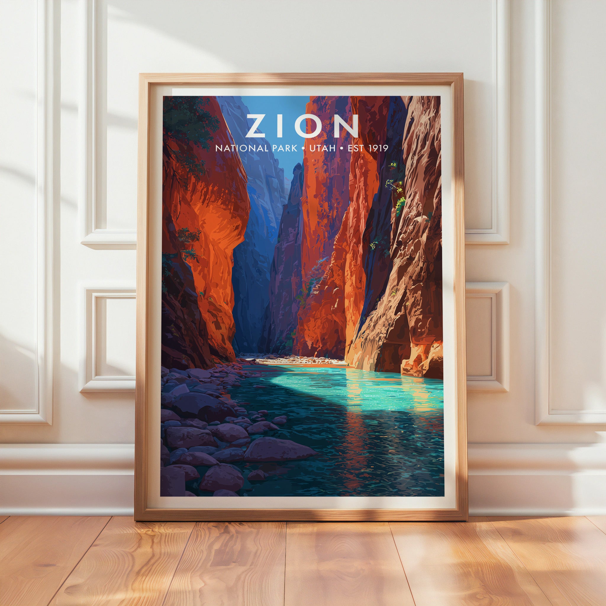 Retro Zion National Park Print