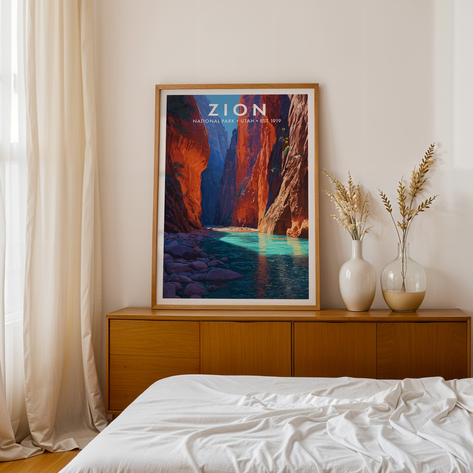 Retro Zion National Park Print