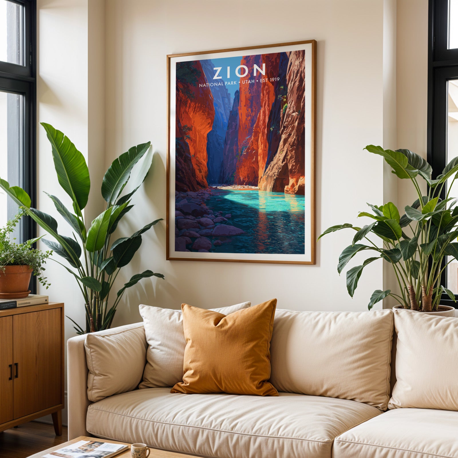 Retro Zion National Park Print