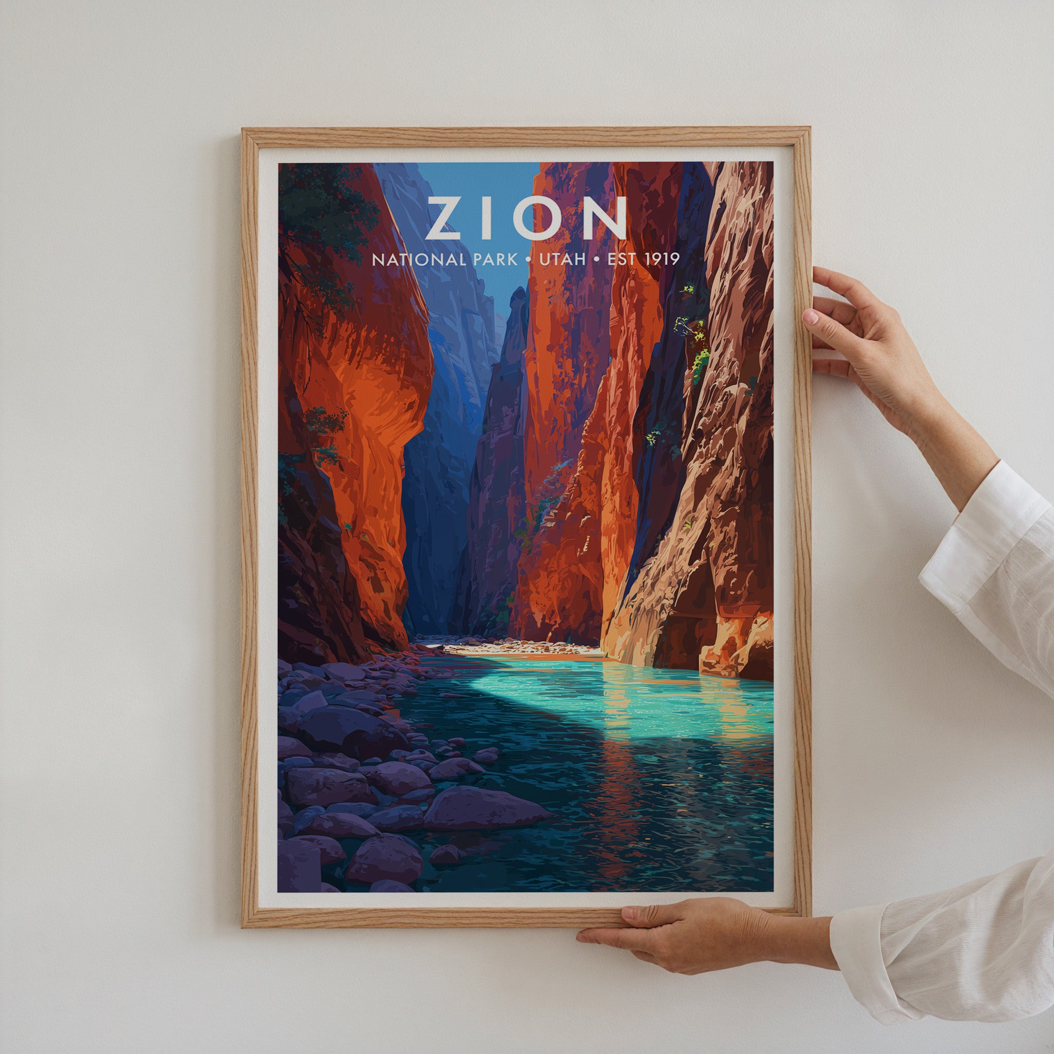 Retro Zion National Park Print