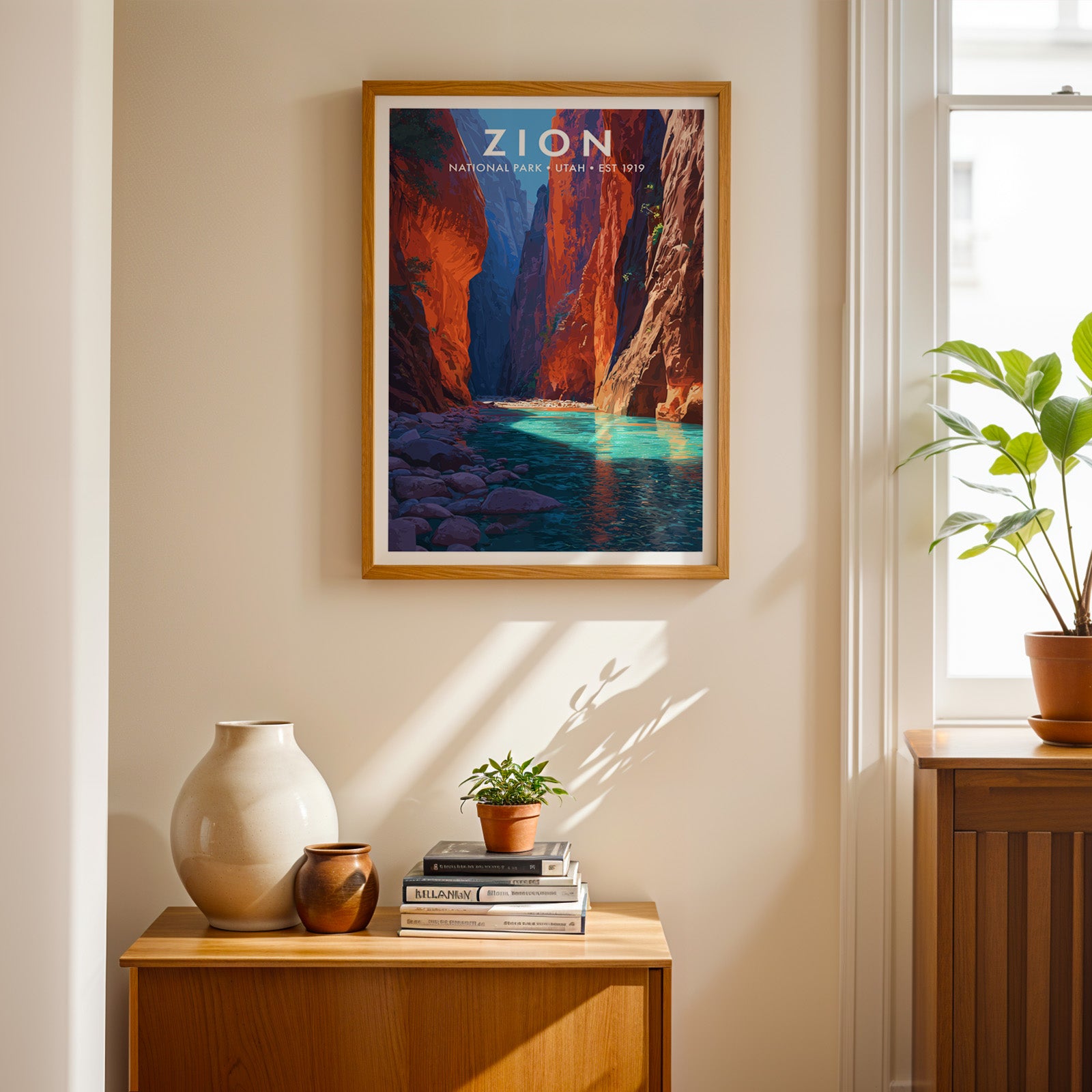 Retro Zion National Park Print