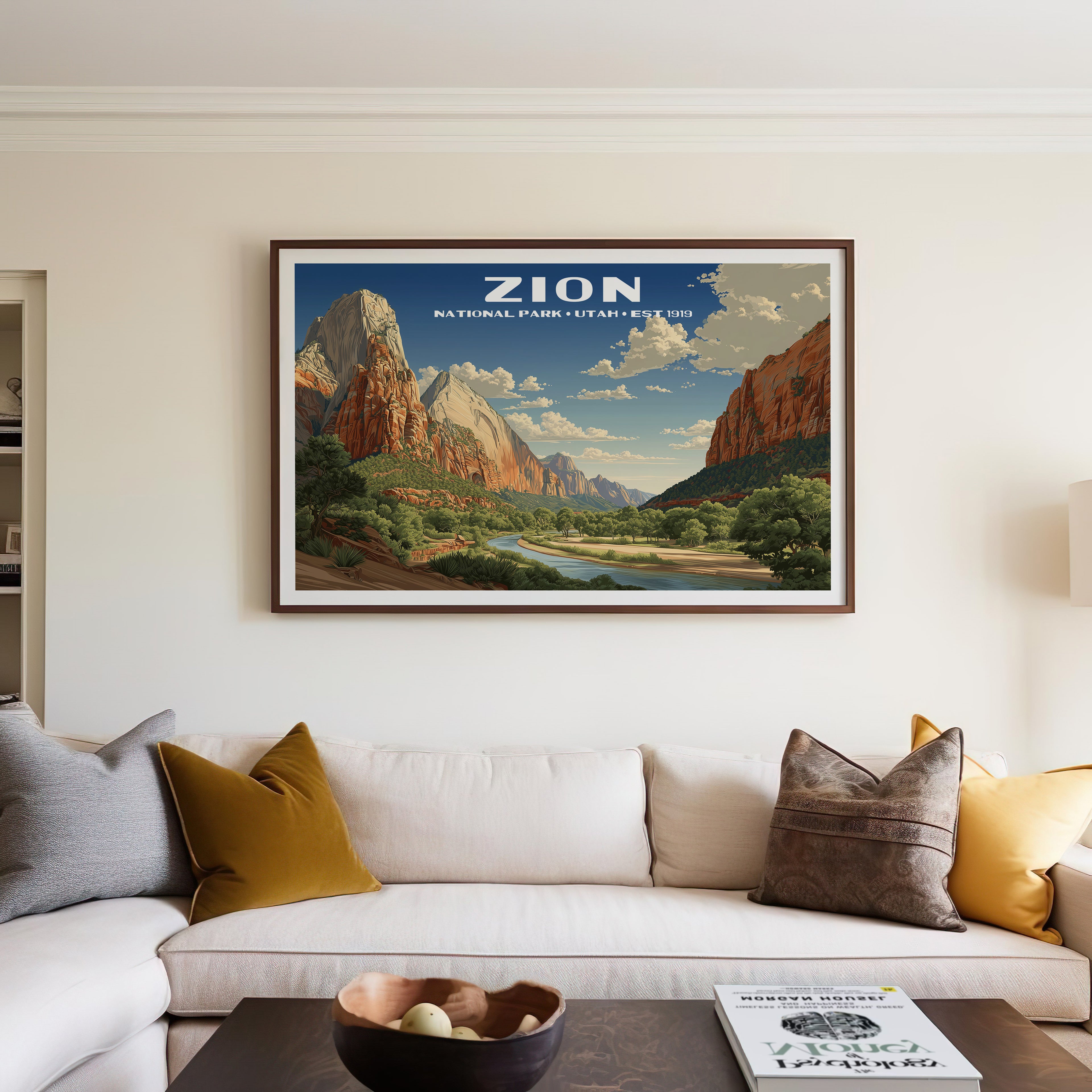 Zion National Park Horizontal Vintage Art