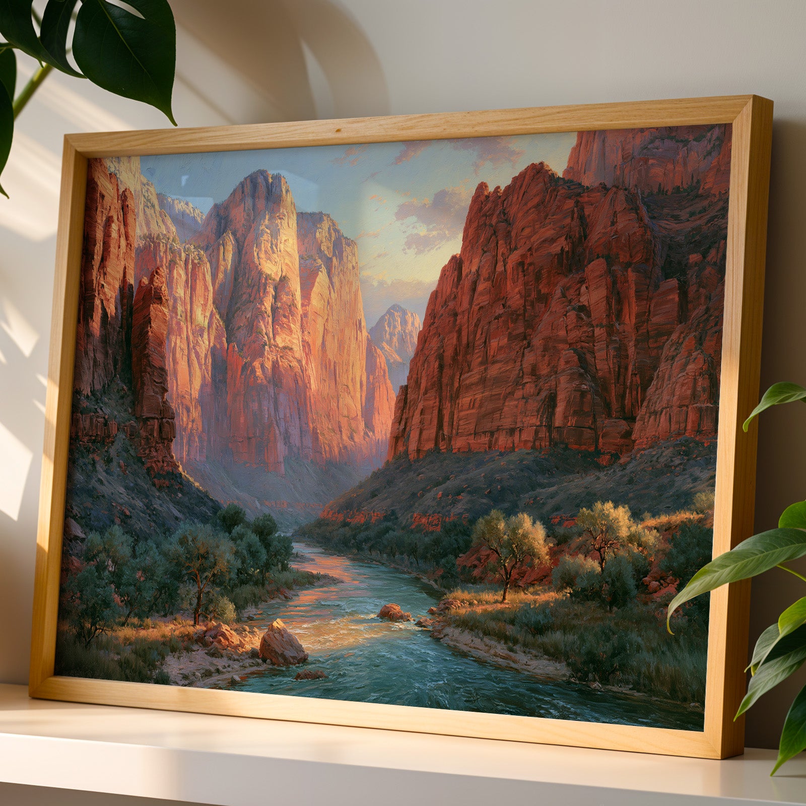 Zion National Park Classical Oil Painting