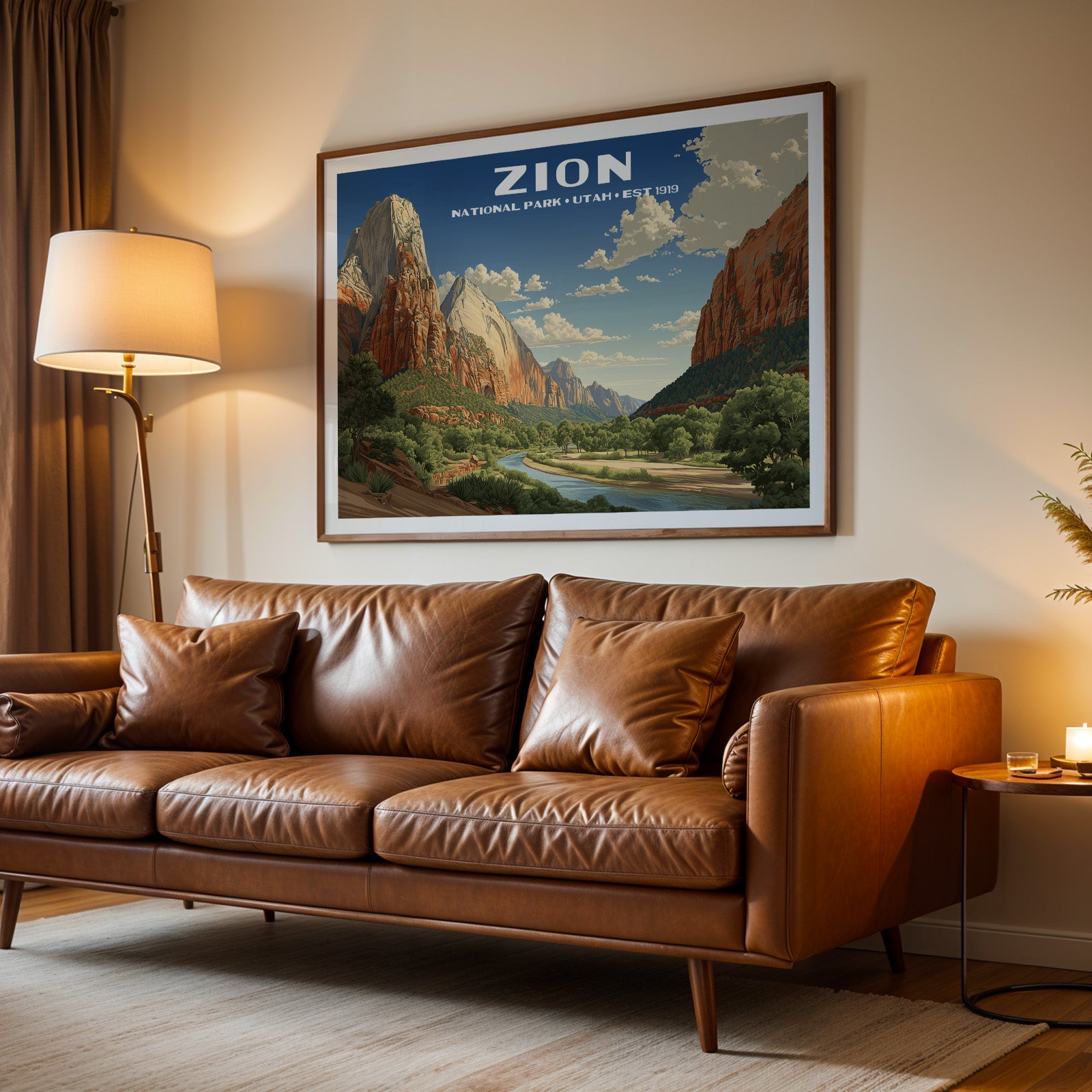 Zion National Park Horizontal Vintage Art