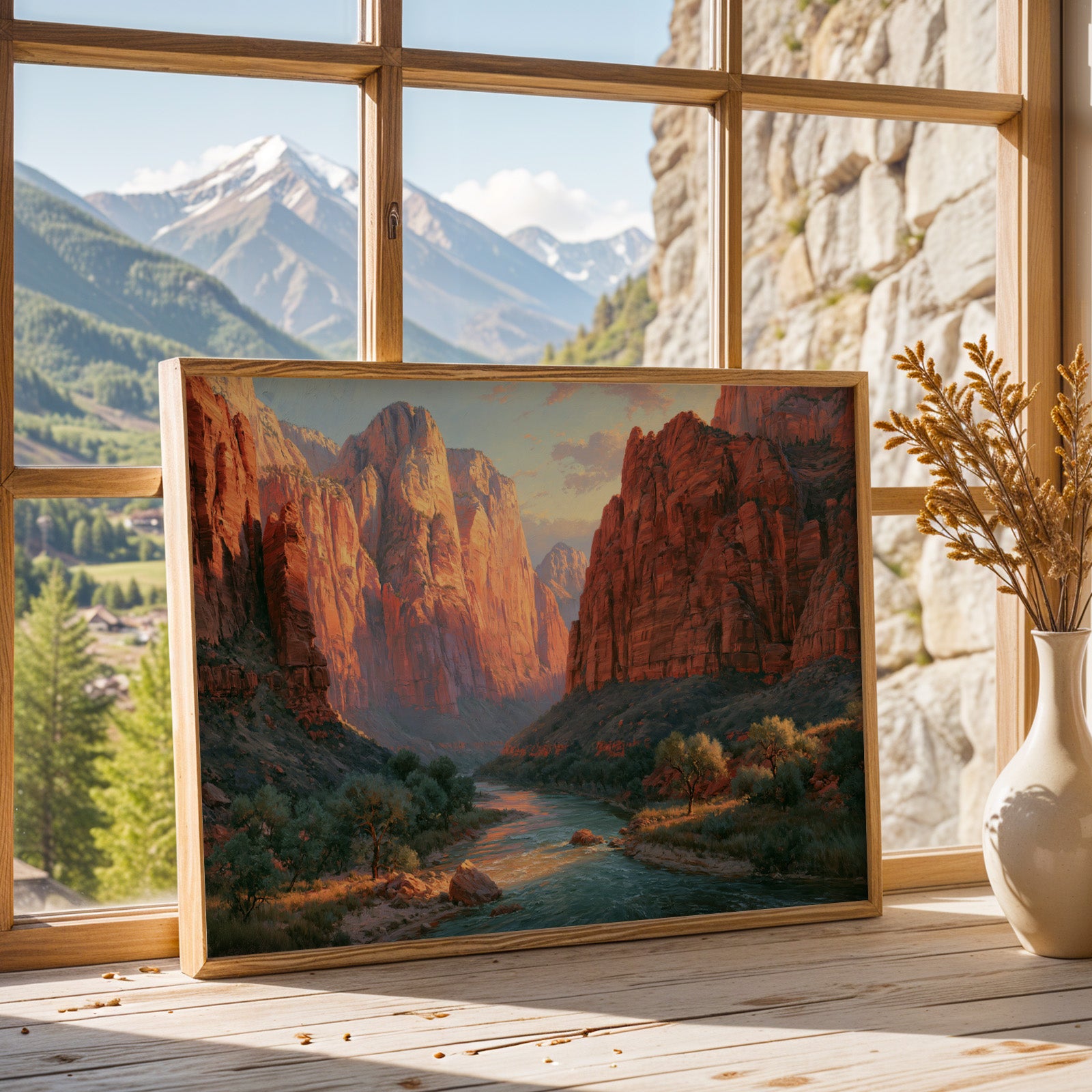 Zion National Park Classical Oil Painting