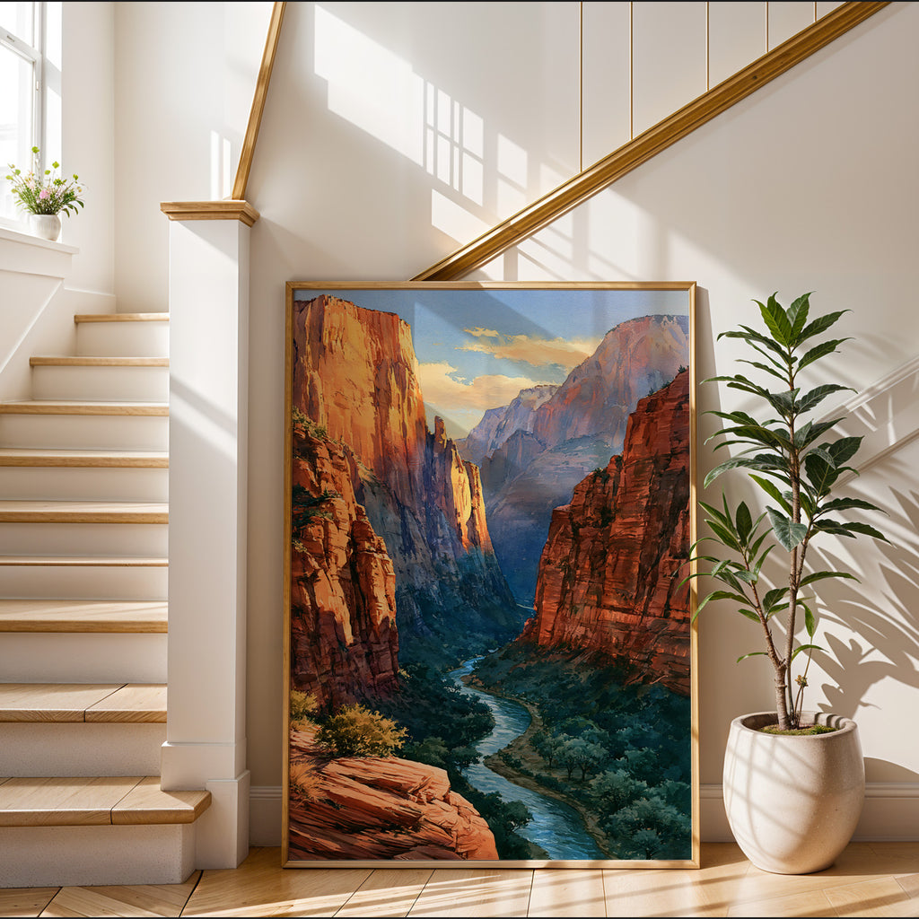 Zion National Park Watercolor Art