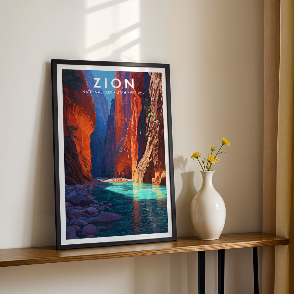 Retro Zion National Park Print